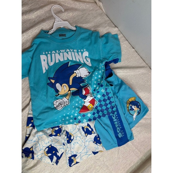 SEGA Sonic the Hedgehog Boys Mix and Match Short Sleeve T-Shirt and Shorts - Picture 2 of 7